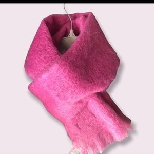 Foxford Vintage Pink Scarf Long Rectangular Mohair Wool and Nylon Blend …